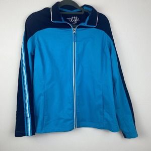Made For Life Light Jacket Size M Color Blues white Strips